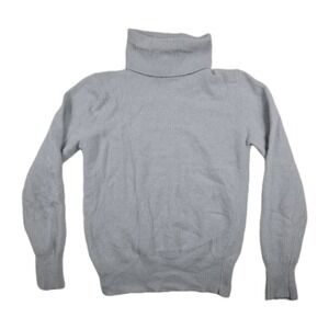 Vintage Grand Tier Turtleneck Wool Angora Blend Women's Size Large Gray Sweater